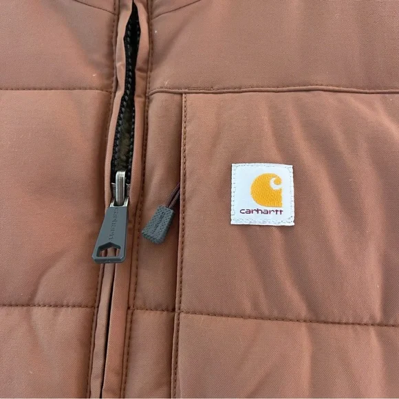 Carhartt Women’s Reversible Montana Vest Relaxed Fit Insulated Nutmeg Brown - Picture 4 of 8